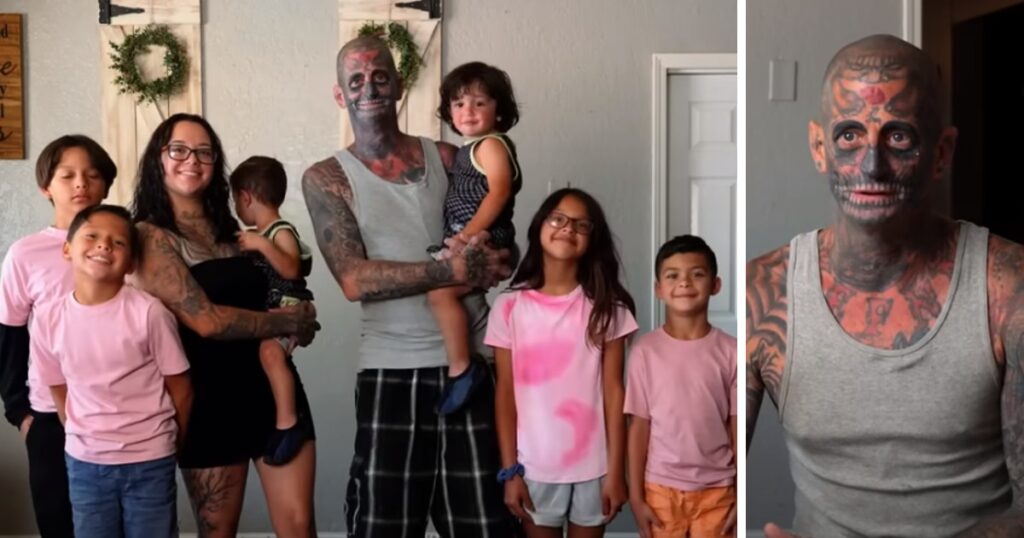 7-barnspappan anklagas för att vara en fruktansvärd pappa på grund av sina tatueringar