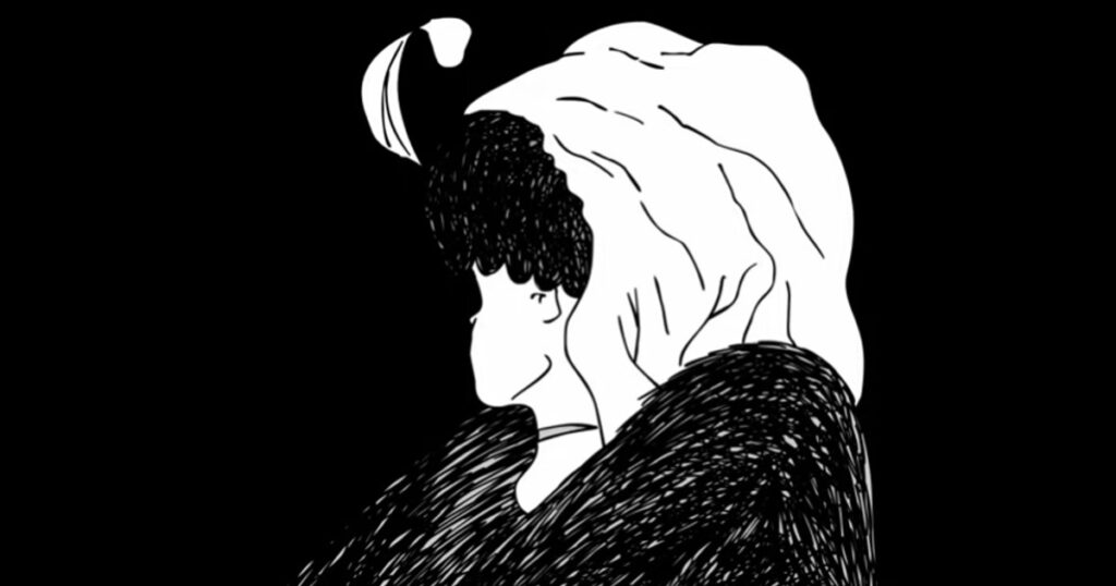 Den här bilden från 1800-talet har dubbla porträtt - lyckas du se båda?