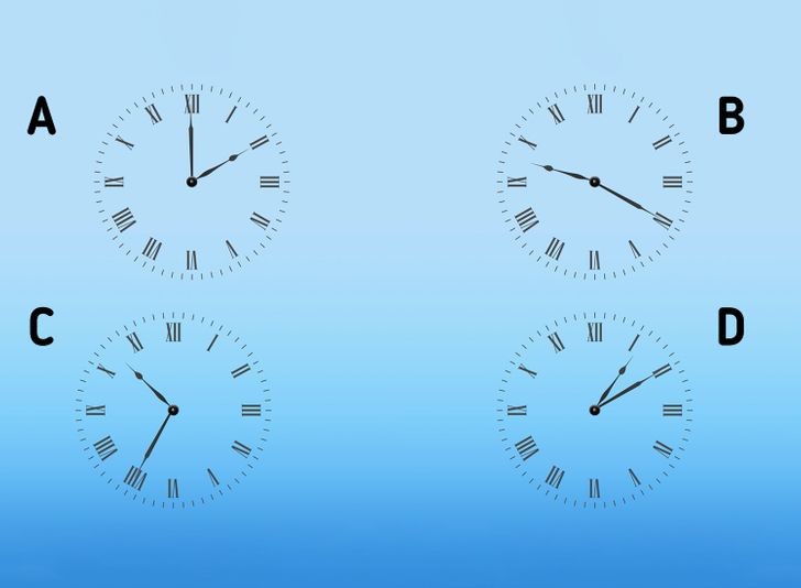 En av dessa fyra klockor är fel - ser du vilken det är?