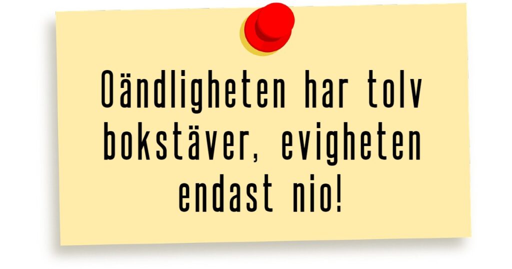 Varför är oändligheten längre än evigheten? Svaret!